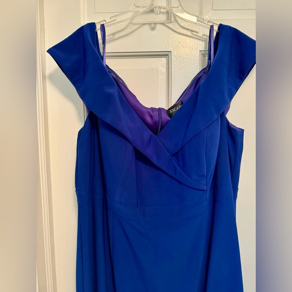 Xscape royal blue crepe scuba formal gown, 20W, NWT - Picture 5 of 12